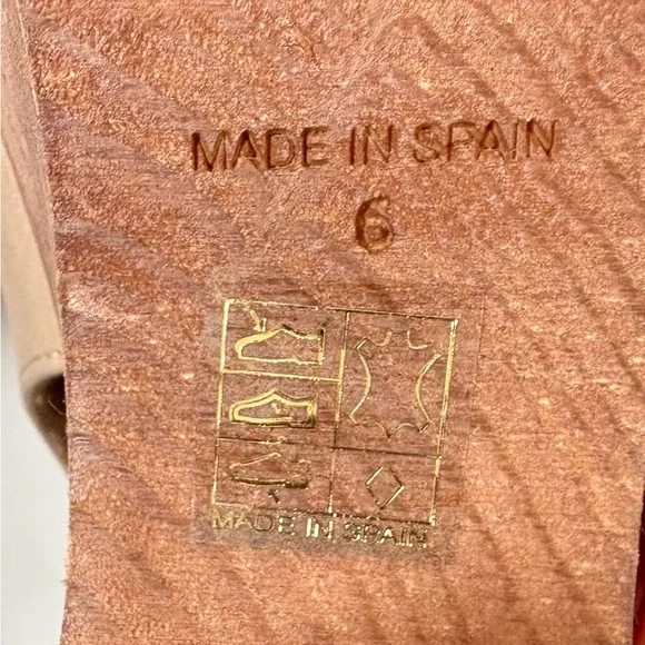 Free People Cedar Leather Clogs Boho Coastal Cowgirl Platform Heel Parchment 38 - Picture 5 of 8